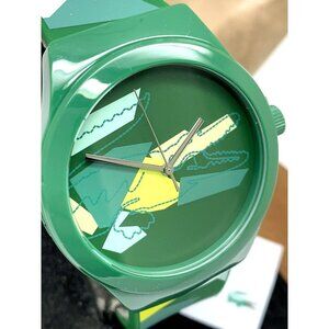 Lacoste Men's Watch 2011186 Quartz Neocroc Green Dial Rubber Band 42mm